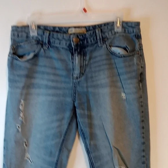 Free People FP Womens Size W-29 Mid Rise Capri Jeans Cropped Wide Leg Denim NICE - Picture 4 of 14